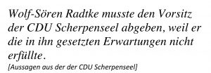 Wolf-Sören Radtke uns sein Verlust des CDU-Vorsitzes